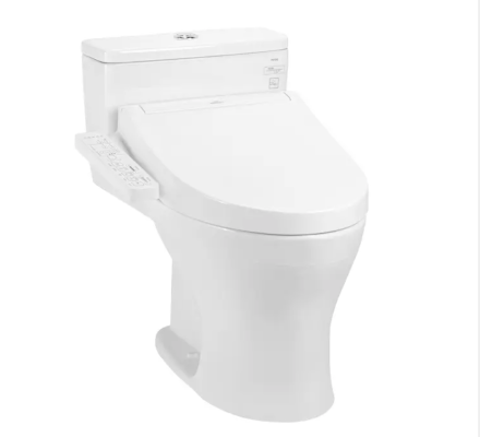 Bàn cầu một khối kèm nắp rửa điện tử WASHLET dòng C2 cơ bản TCF23710AAA MS855DW18