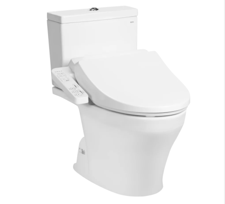 Bàn cầu hai khối kèm nắp rửa điện tử WASHLET dòng C2 cơ bản TCF23710AAA CS326DW18