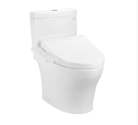 Bàn cầu hai khối kèm nắp rửa điện tử WASHLET dòng C2 cơ bản TCF23710AAA CS769DRW18XW